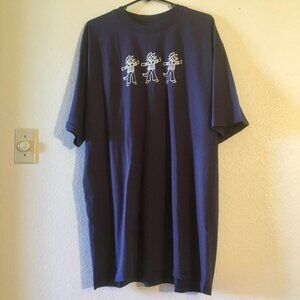 NWT Dark Blue Cat Lady T-Shirt White Sailor Cats Sailor Hats Size XL Plus Size